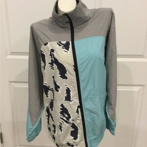 Animal print track jacket